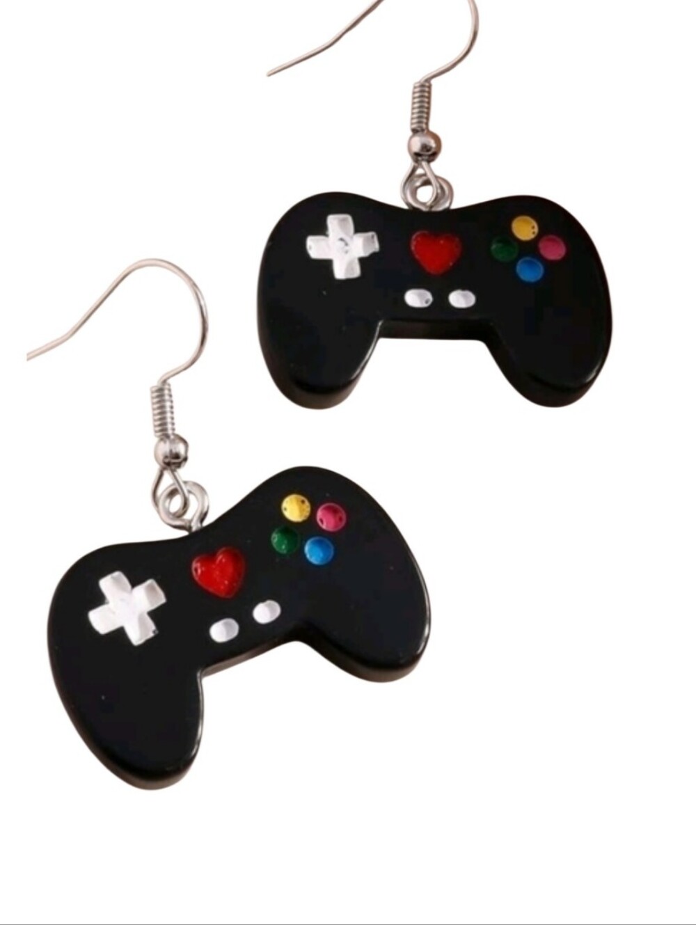 Black Video Game Controller Earrings Gaming